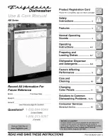 Предварительный просмотр 1 страницы Frigidaire FDB421RFR6 Use & Care Manual