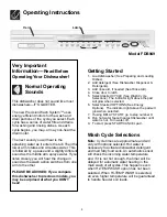 Preview for 4 page of Frigidaire FDB949GFT1 Use And Care Manual