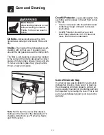 Preview for 15 page of Frigidaire FDB949GFT1 Use And Care Manual