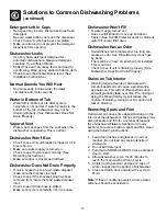 Preview for 10 page of Frigidaire FDBC24BAS3 Use & Care Manual