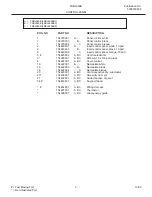 Preview for 3 page of Frigidaire FDBL960B Factory Parts Catalog