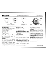 Preview for 1 page of Frigidaire FDE747GE Operating Instructions