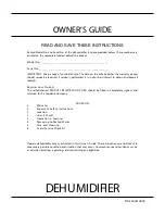 Frigidaire FDL60P1 Owner'S Manual preview