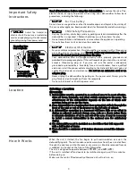 Preview for 3 page of Frigidaire FDL60P12 Owner'S Manual