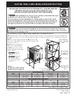 Preview for 1 page of Frigidaire FEB24S2AB - 24" Electric Wall Oven Installation Instructions Manual