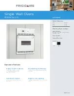 Preview for 1 page of Frigidaire FEB24S2AB - 24" Electric Wall Oven Specifications