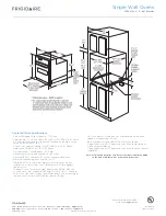 Preview for 3 page of Frigidaire FEB24S2AB - 24" Electric Wall Oven Specifications