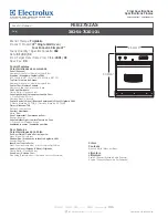 Frigidaire FEB27S2A Specifications preview