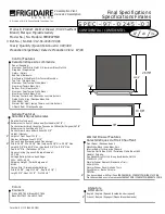Preview for 1 page of Frigidaire FEB30XPFSA Specifications