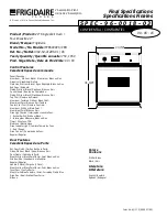 Frigidaire FEB500CE Specifications preview