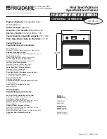 Предварительный просмотр 1 страницы Frigidaire FEB500CEB Specifications