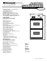 Frigidaire FEB755CES Specifications предпросмотр