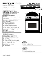 Предварительный просмотр 1 страницы Frigidaire FEB786CES Specifications