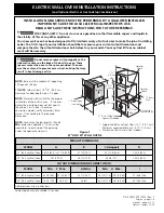 Предварительный просмотр 1 страницы Frigidaire FEB789WCCH Installation Instructions Manual