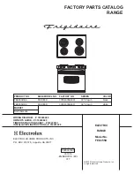 Frigidaire FED355D Factory Parts Catalog preview