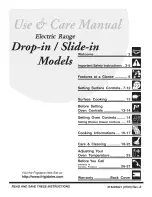 Preview for 1 page of Frigidaire FED355EBD Use & Care Manual