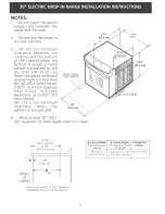 Preview for 2 page of Frigidaire FED355ESF Installation Instructions Manual