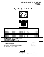 Frigidaire FED367A Factory Parts Catalog preview