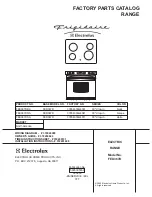 Frigidaire FED367D Factory Parts Catalog preview