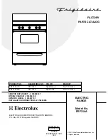 Предварительный просмотр 1 страницы Frigidaire FEF314A Factory Parts Catalog