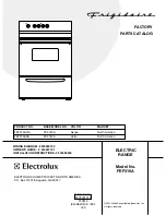 Preview for 1 page of Frigidaire FEF316A Factory Parts Catalog