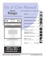 Preview for 1 page of Frigidaire FEF326FQ - Electric Coil Range Use & Care Manual