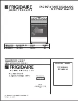 Предварительный просмотр 1 страницы Frigidaire FEF336BGDC Factory Parts Catalog