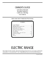 Preview for 1 page of Frigidaire FEF342BHWA Owner'S Manual