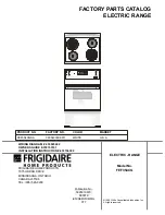Frigidaire FEF354CG Factory Parts Catalog preview