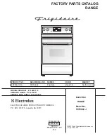 Frigidaire FEF366CJ Factory Parts Catalog предпросмотр