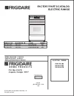 Frigidaire FEF376CJ Factory Parts Catalog предпросмотр