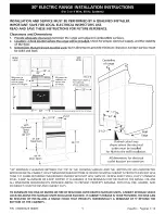 Frigidaire FEF387WJCB Installation Instructions Manual preview