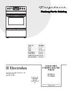 Preview for 1 page of Frigidaire FEFB89E Factory Parts Catalog