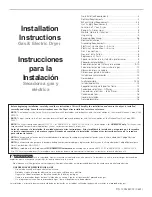 Preview for 1 page of Frigidaire FEFB9100ES0 Installation Instructions Manual