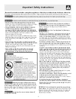 Preview for 3 page of Frigidaire FEFL8ABC Use & Care Manual