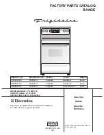 Frigidaire FEFS68CJTA Factory Parts Catalog preview