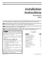 Preview for 1 page of Frigidaire FEQ332 Installation Instructions Manual