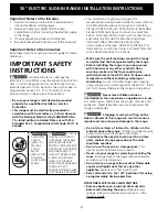 Preview for 2 page of Frigidaire FES388WGCJ Installation Instructions Manual