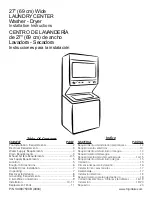 Предварительный просмотр 1 страницы Frigidaire FEX831FS - 27" Electric Laundry Center Installation Instructions Manual