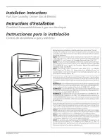 Preview for 1 page of Frigidaire FEX831FS0 Installation Instructions Manual