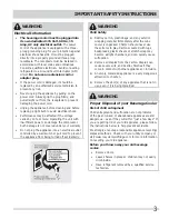 Preview for 3 page of Frigidaire FFBC4622SS Use & Care Manual