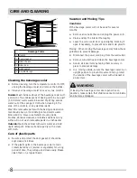 Preview for 8 page of Frigidaire FFBC4622SS Use & Care Manual