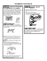 Preview for 9 page of Frigidaire FFBD1821MW Installation Instructions Manual