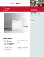 Preview for 1 page of Frigidaire FFC0522D W Dimension Manual