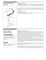 Preview for 7 page of Frigidaire FFC0522DW13 Use & Care Manual