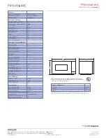 Preview for 2 page of Frigidaire FFCE2238L B Specification Sheet