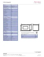 Preview for 2 page of Frigidaire FFCM1134LS Specifications