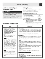 Preview for 9 page of Frigidaire FFCM1155US Use & Care Manual