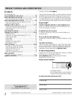 Предварительный просмотр 2 страницы Frigidaire FFEF3013L M Use & Care Manual