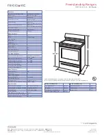 Предварительный просмотр 2 страницы Frigidaire FFEF3013L W FFEF3013L B Product Specifications